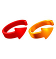 red and golden circle arrow vector image vector image
