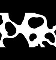trendy black and white cow print spotted pattern vector image