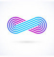 infinity symbol five lines limitless icon logo vector image