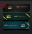 set banner template design with luxury vector image vector image