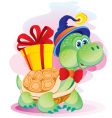 turtle with a gift vector image