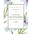 wedding invitation template with flowers vector image