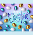 modern trendy golden metallic shiny typography vector image