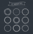 romantic wreaths on chalkboard vector image