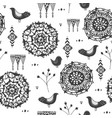 seamless hand drawn doodle tribal pattern vector image vector image
