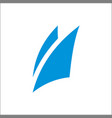 blue sail logo icon abstract template vector image