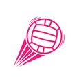 pink water polo ball move vector image vector image