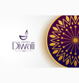 diwali banner with premium mandala design vector image