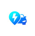 electric car ev charging station icon vector image