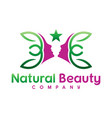 natural beauty logo design vector image vector image
