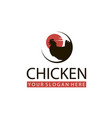 chicken label design vector image vector image