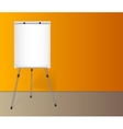 flip chart with a blank sheet of paper near vector image vector image