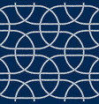 seamless nautical rope pattern white on dark blue vector image vector image
