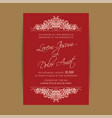 wedding invitation floral background vector image vector image