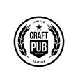 modern craft beer drink logo sign for bar vector image