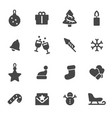 black christmas icons set vector image