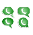 green think bubble phone icon vector image