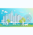 city paper landscape composition vector image