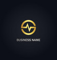 pulse sign logo vector image