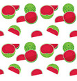 hand drawn watermelons seamless flat color pattern vector image vector image