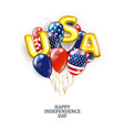 us patriotic balloons colored balloons specially vector image vector image