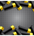 background with ammunition for hunting vector image vector image