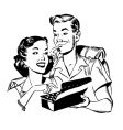 couple and chocolates vector image