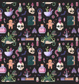 dark magic and witchcraft ritual staff pattern vector image