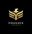 phoenix logo eagle and bird template vector image