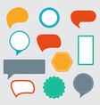 sticker speech bubble text box frame set vector image