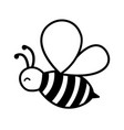 honey bee for coloring page cute simple vector image