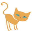 Cute red and ginger cartoon cat character Vector Image