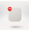 empty button with new label mobile application vector image