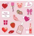 valentine stickers vector image