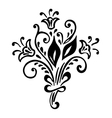 vintage floral background with pattern of flower vector image