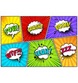 cartoon comic backgrounds set speech bubble vector image