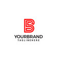monogram letter sb logo line design template vector image vector image
