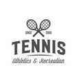 tennis sports logo label emblem design elements vector image vector image