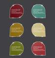 color speech bubbles with spark vector image vector image