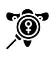 comprehensive examination glyph icon vector image