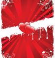grunge valentines vector image vector image
