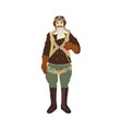 pilot cartoon character vector image