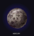 planet mercury cartoon vector image