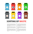 waste sorting mockup vector image vector image