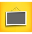 white frame on the wall vector image vector image
