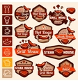 big grill logos set vector image vector image