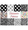 halloween cartoon seamless pattern backgrounds vector image
