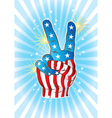 victory hand vector image