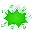 comic speech green bubble pop art hand drawing vector image vector image