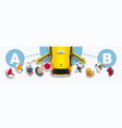 flow of people through the taxi vector image vector image